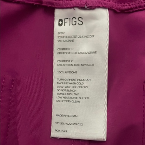 FIGS jogger scrub pants (color: Raspberry Sorbet) - Picture 2 of 5